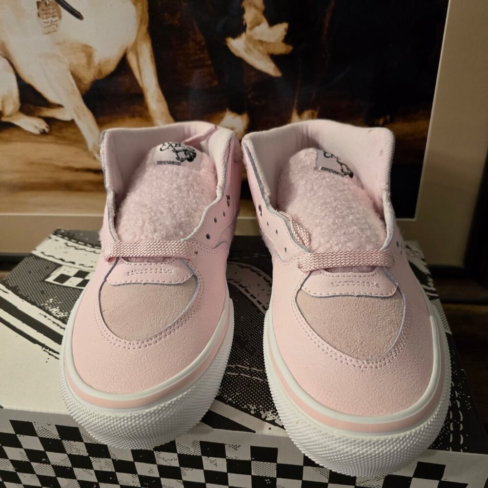 Vans Skate Half Cab Sherpa Leather Pink White VN0A5FCDY3K Men's Size 10 Shoes US - Picture 5 of 14